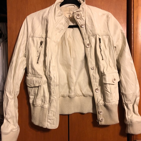 White pleather jacket - Picture 1 of 2